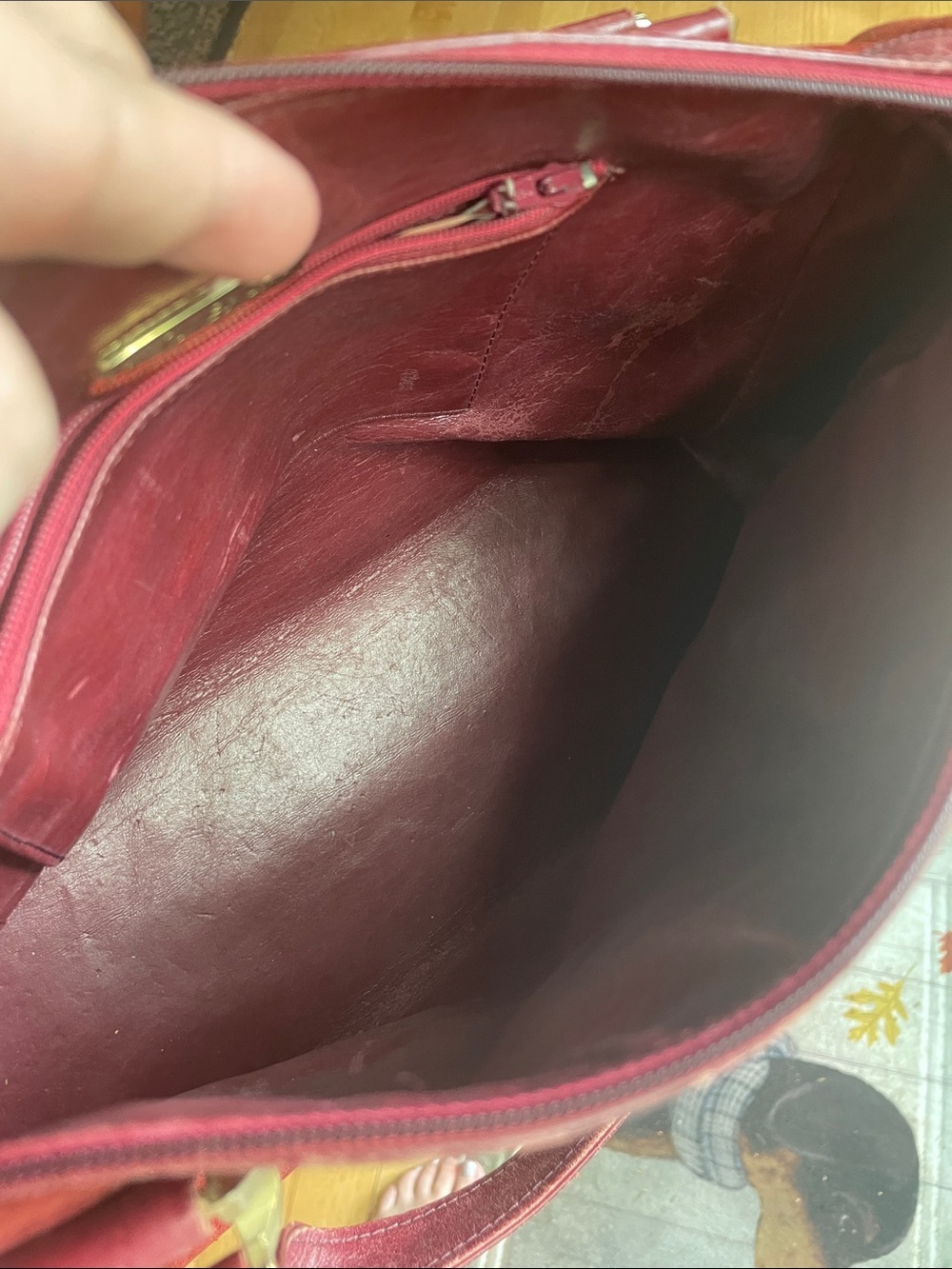 Givenchy Burgundy Suede Calfskin Monogram Vintage Bowling Satchel Bag - Picture 12 of 16